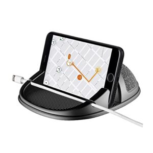 aukepo car phone holder, silicone cell phone holder pad for dashboard, anti-slip phone stand mat for desk, auto accessories for home office, compatible with iphone, samsung, and more
