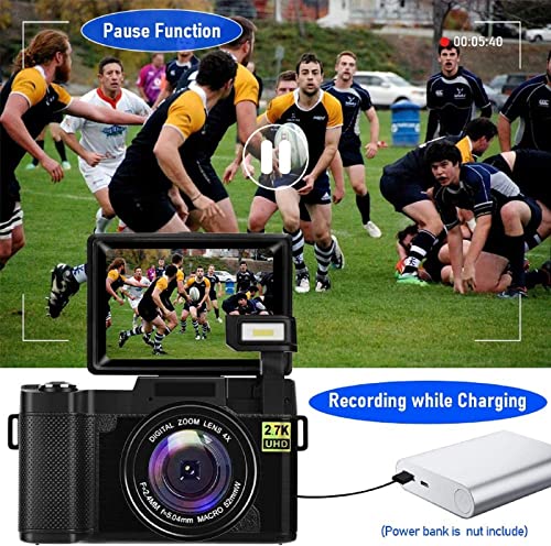 Usbinx Life Amkov-R2 Digital Camera Vlogging Camera with YouTube 30MP Full HD 2.7K Vlog 24MP Camera with Flip Screen 180° Rotation for Professional Photographer Photograph Enthusiast