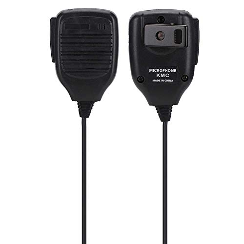 Handheld Speaker Mic,3.5mm Walkie Talkie Shoulder Speaker Microphone with PU Wire for Baofeng/Yaesu,TwoWay Radio Mic Speaker for Police,Security Personnel,Driving, Hiking,Patrol Duty