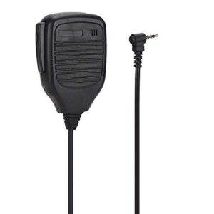 Handheld Speaker Mic,3.5mm Walkie Talkie Shoulder Speaker Microphone with PU Wire for Baofeng/Yaesu,TwoWay Radio Mic Speaker for Police,Security Personnel,Driving, Hiking,Patrol Duty