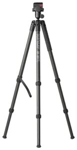 bog deathgrip infinite carbon fiber tripod with heavy duty construction, 360 degree ball head, quick-release arca-swiss mount system, and optics plate for hunting, shooting, glassing, and outdoors