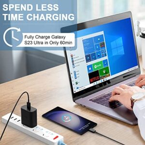 45W Samsung USB-C Super Fast Charger Type C Wall Charger Block with 10FT Android Phone Charger Cable for Samsung Galaxy S23 Ultra/S23/S23+/S22/S22 Ultra/S22+/Note 20/S20/S21, Galaxy Tab S7+/S8+, 2Pack