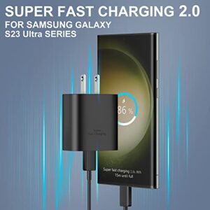 45W Samsung USB-C Super Fast Charger Type C Wall Charger Block with 10FT Android Phone Charger Cable for Samsung Galaxy S23 Ultra/S23/S23+/S22/S22 Ultra/S22+/Note 20/S20/S21, Galaxy Tab S7+/S8+, 2Pack