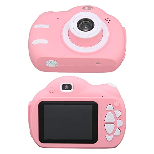 Kids Digital Cameras, 2.4 Inch Multifunction Support Memory Card A2 Childrens Digital Cameras Kids Pink Cartoon Design for Travel