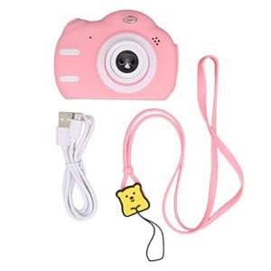 Kids Digital Cameras, 2.4 Inch Multifunction Support Memory Card A2 Childrens Digital Cameras Kids Pink Cartoon Design for Travel