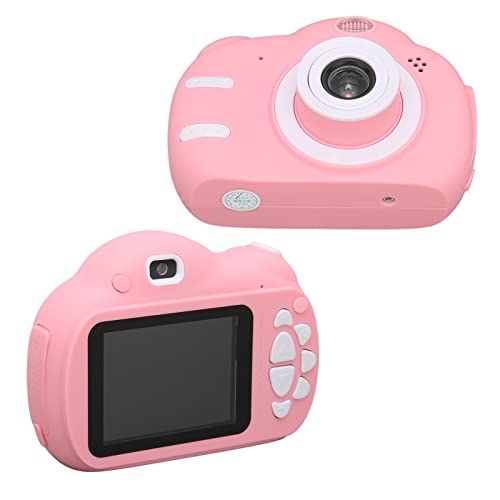 Kids Digital Cameras, 2.4 Inch Multifunction Support Memory Card A2 Childrens Digital Cameras Kids Pink Cartoon Design for Travel