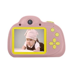 kids camera for girls, 2.4 inch ips screen hd 1280p 16x zoom children gift digital video vlogging cameras,shake-proof and fall proof game sports kids selfie camera with 32g sd memory card (pink)