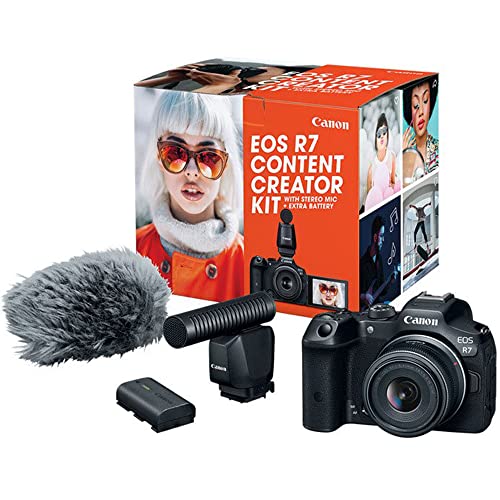 Canon 5137C055 EOS R7 Mirrorless Camera Content Creator Kit Bundle with 3 YR CPS Enhanced Protection Pack