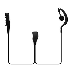 Motorola XPR 3500e Earpiece with Mic/PTT, Compatible with Motorola XPR 3300e 3500 3300 for Walkie Talkie 【G Shape】 Headset for Two Way Radio Law Enforcement