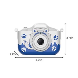 Kids Dual Camera for 3-12 Year Boys/Girls, Kids 40 megapixel Digital Camera for Toddler with HD Video, Chritmas Birthday Festival Gift for Kids, Children's Cartoon Selfie Camera 32GB TF Card (Blue)