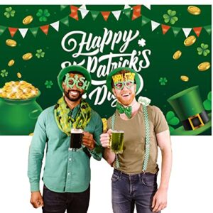 St. Patrick's Day Decorations Happy St Patricks Day Backdrops - 71x44 Inch St. Patricks' Day Banner for St. Patrick's Day Party Decor