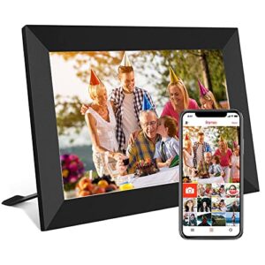 frameo wifi digital photo picture frame 10.1 inch 1280×800 ips lcd touch screen, built in 16gb memory, auto-rotate portrait and landscape, share pictures or videos instantly from anywhere