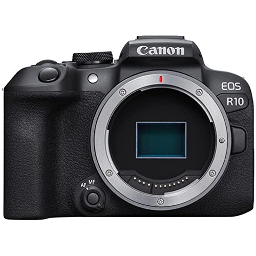 Canon EOS R10 Mirrorless Camera w/RF-S 18-45mm f/4.5-6.3 is STM + EF 75-300mm f/4-5.6 III + EF 50mm f/1.8 STM + 420-800mm f/8.3 HD Lenses + 2X 64GB Memory, Case, Filters, Tripod & More (35pc Bundle)