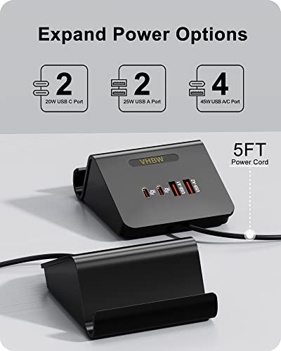 USB C Charger 45W Charging Station, PD 20W USB C Charging Hub Wall Charger for Multiple Device for iPhone 14/13/12, Galaxy,iPad and More