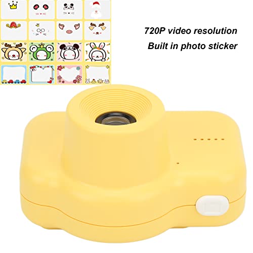 Shanrya Mini Video Recorder Toy, High Definition 2inch IPS Screen 720P Digital Children Camera Portable 20MP Dual Camera Anti Fall for Gift(Yellow Duck)