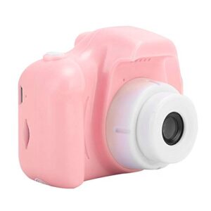 portable mini children kid digital video camera toy 2.0in tft color screen child camera cute cartoon camera hd 1080p digital camera (pink)