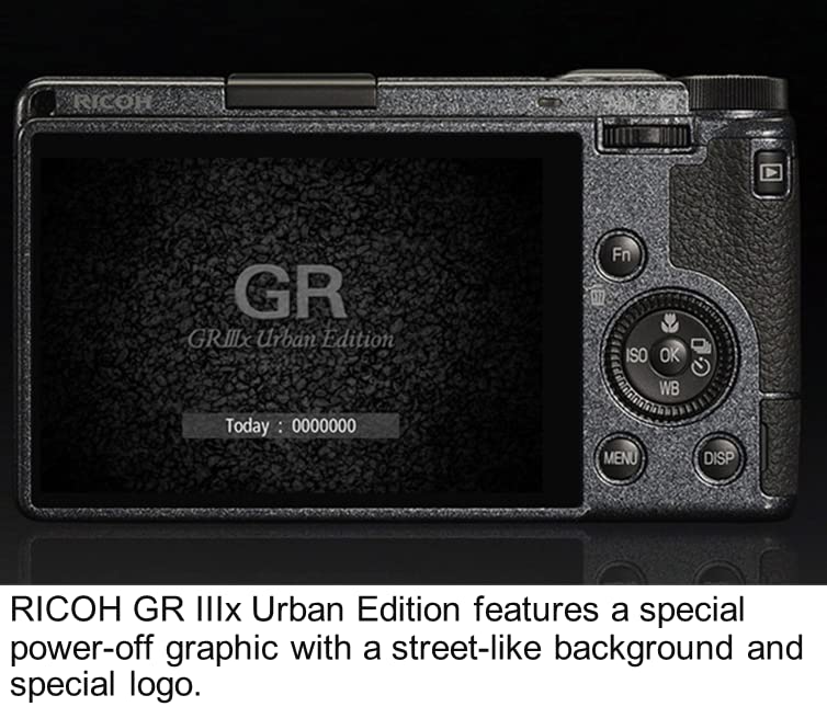 Ricoh GR IIIx Urban Edition, Metallic Gray Body with Navy Blue Ring, Digital Compact Camera with 24MP APS-C Size CMOS Sensor, 40mmF2.8 GR Lens (in The 35mm Format)