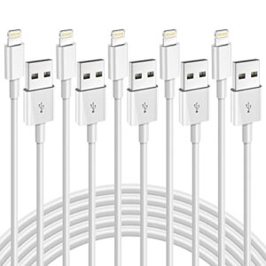 lightning cable, 5pack (3/3/6/6/10ft) iphone charger cable usb lightning cable cord apple charger fast charging cord compatible with iphone 14/13/12/11/pro/max/8/7/6/6s/5/5s/se/plus/ipad …