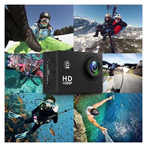 KOVOSCJ Sports Action Camera Sports Camera Mini DV Outdoor Waterproof Video Camera 2.0 Inch Sports Camera for Vlog Recording (Color : Silver Grey, Size : Medium)