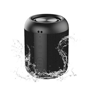 nitvision bluetooth speakers, waterproof wireless speaker,upgraded, portable speaker with ipx5 waterproof, supports wireless charging, 24h playtime-black