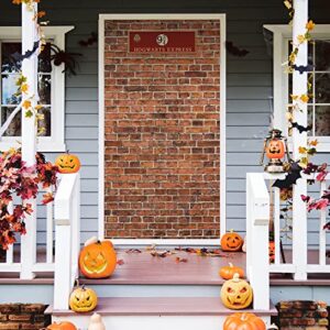 Brick Wall Backdrop Platform 9 and 3/4 King's Cross Station, Party Backdrop Door Curtains for Halloween Party, Christmas, Birthday Gifts, Outdoor and Indoor Photo Props Brick Wall Decoration, Yellow