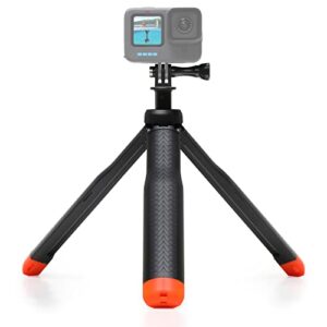 soonsun 4-in-1 floating selfie stick for gopro hero 11, 10, 9, 8, 7, 6, 5, 4, 3, max, fusion, session, dji osmo, akaso, insta360 – use as floating handle, extendable monopod, hand grip, tripod stand