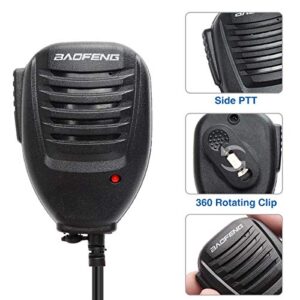 BAOFENG 2 Pack Original UV-5R Mic for Ham Radio Shoulder Speaker Mic Compatible with BaofengBF-F8HP UV-5R UV-5R Plus GT-3 BF-888s can be Used as Police Walkie Talkie Two Way Radio Accessories