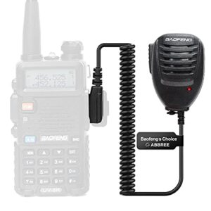 BAOFENG 2 Pack Original UV-5R Mic for Ham Radio Shoulder Speaker Mic Compatible with BaofengBF-F8HP UV-5R UV-5R Plus GT-3 BF-888s can be Used as Police Walkie Talkie Two Way Radio Accessories