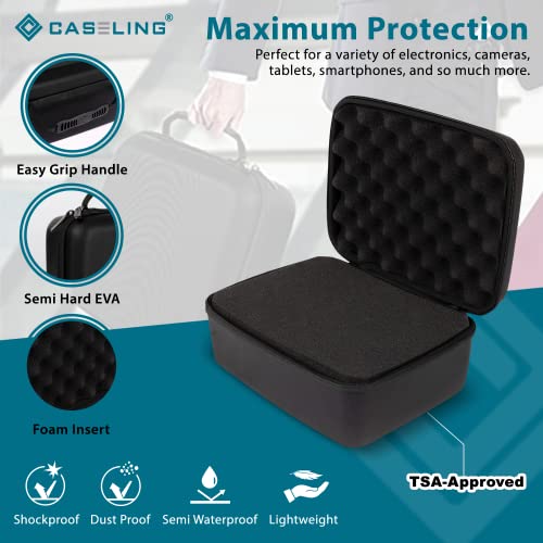 Protective Hard Case With Customizable Foam. 11 Inch Lightweight Hard Shell Case for Electronics, Cameras, Tablets, Phone & More – 11 x 9 x 5.5 Inches