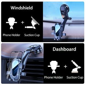 Car Phone Holder Mount,Dashboard Car Phone Holder Universal Sturdy Suction Cup Car Phone Mount,Compatible with iPhone13 Pro Max 12 11 X XS XR,Samsung Galaxy S21 S20 S10 All Smart Phone and Cars