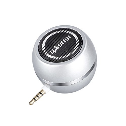 Wireless Mini Speaker 3.5mm Aux Input Jack, 3W Portable Speaker for Cellphone Tablet Laptop, Silver