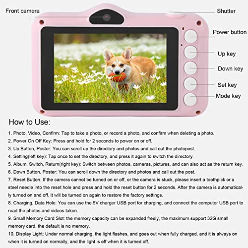 Kids Camera Smart HD 20MP Smart Selfie Digital Camera for Boys and Girls Record Beautiful Moments