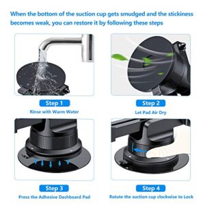 VANMASS Rotate Lock Suction Cup for Car Phone Mount