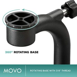 Movo GH800 MKII Carbon Fiber Professional Gimbal Tripod Head with Long and Short Arca-Swiss Quick-Release Plates - for Outdoor Bird/Wildlife Photography