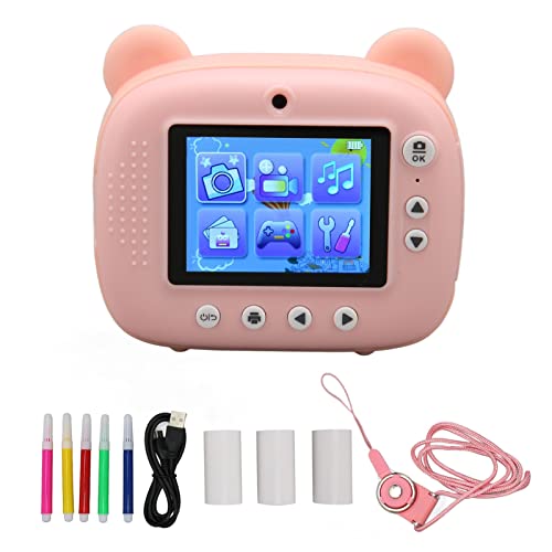 Children Camera, 1050mah Battery Cute Kids Camera for Travel(Pink)