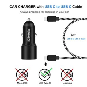 38W USB C Car Charger and Cable for Samsung Galaxy S23 S21 S22 Plus Ultra FE A23 A53 A13 A14 5G,Note 10 20,A12 A42 A32 A71,Pixel 7 6 Pro,PD&QC 3.0 Fast Charging Car Phone Adapter for iPhone 14 13 Pro