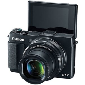 Canon PowerShot G1 X Mark II Digital Camera (9167B001) + 64GB Memory Card + Card Reader + HDMI Cable + Case + Flex Tripod + Hand Strap + Cap Keeper + Memory Wallet + Cleaning Kit (Renewed)