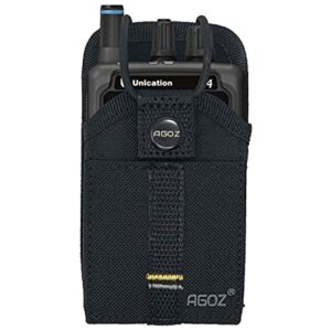 Agoz Radio Holster Case For Arcshell AR-5,AR-6, BaoFeng UV-5R,Midland GXT1000VP4, Unication G4 G5,Retevis RT22 RT22S Two Way Radio Walkie Talkie Pouch Holder,Duty Belt Metal Clip Loop,Card Slot (Snap)