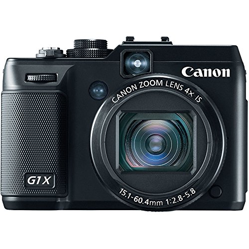 Canon PowerShot G1 X Digital Camera (5249B001) + 2 x 32GB Card + 3 x NB10L Battery + NB10L Charger + Card Reader + LED Light + Corel Photo Software + Case + Flex Tripod + HDMI Cable + More (Renewed)