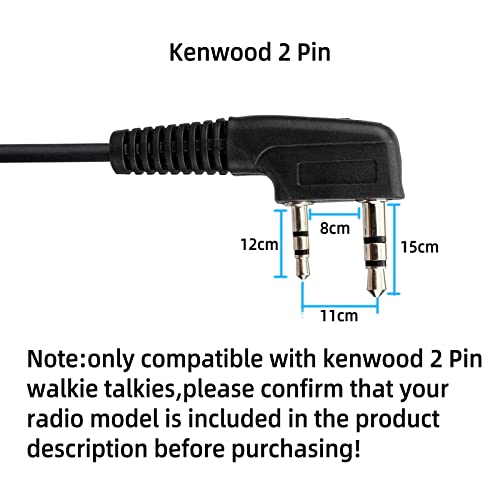 Retevis Overhead Walkie Talkie Headset with Boom Mic, Compatible RT22 RT21 H-777 RT68 H-777S Baofeng BF-F8HP UV-5R UV-82HP UV-82 pxton Walkie-talkies, 2 Pin Two Way Radio Headset(1 Pack)