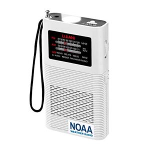 noaa weather radio portable am fm transistor auto alert battery operated by1500mah battery with strong flashlight emergency sos alarm ultra-long antenna best reception