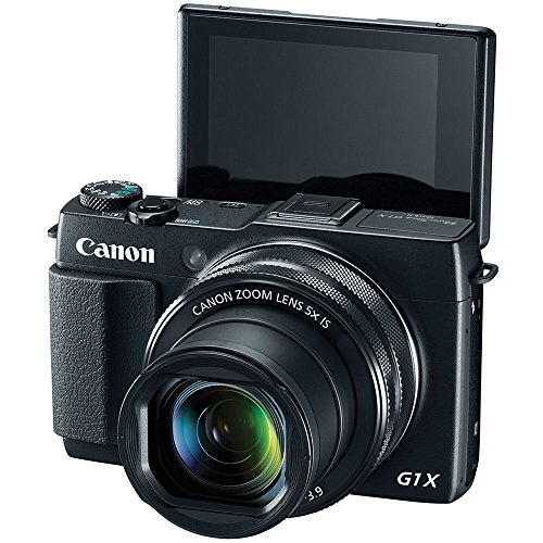 Canon PowerShot G1 X Mark II Digital Camera (9167B001) + 64GB Memory Card + NB13L Battery + Charger + Card Reader + Corel Photo Software + HDMI Cable + Case + Flex Tripod + Hand Strap + More (Renewed)