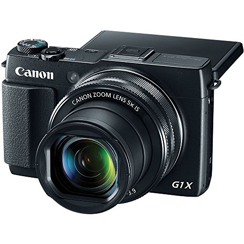 Canon PowerShot G1 X Mark II Digital Camera (9167B001) + 64GB Memory Card + NB13L Battery + Charger + Card Reader + Corel Photo Software + HDMI Cable + Case + Flex Tripod + Hand Strap + More (Renewed)