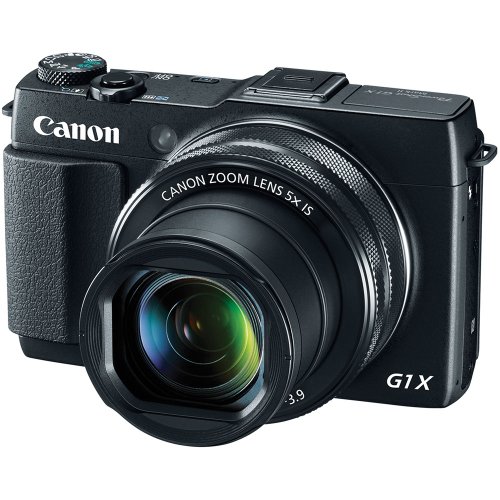 Canon PowerShot G1 X Mark II Digital Camera (9167B001) + 2 x 64GB Card + 3 x NB13L Battery + Charger + Card Reader + LED Light + Corel Photo Software + HDMI Cable + Case + Tripod + More (Renewed)