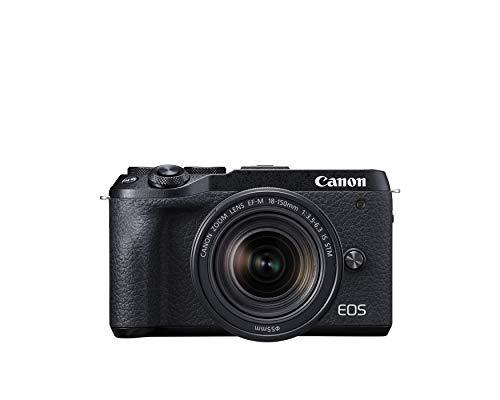 Canon Mirrorless Camera [EOS M6 Mark II] for Vlogging + EF-M 18-150mm Lens + EVF Kit|CMOS (APS-C) Sensor| Dual Pixel CMOS Auto Focus| Wi-Fi |Bluetooth| 4K Video, Black