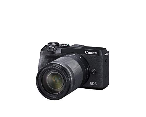 Canon Mirrorless Camera [EOS M6 Mark II] for Vlogging + EF-M 18-150mm Lens + EVF Kit|CMOS (APS-C) Sensor| Dual Pixel CMOS Auto Focus| Wi-Fi |Bluetooth| 4K Video, Black