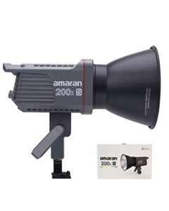amaran 200x s 200w bi-color led video light, 2700-6500k cri95+, tlci98+ bluetooth app control 9 built-in lighting effects dc/ac power supply bowens mount silent fan (amaran 200xs)