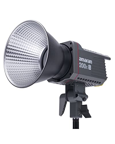 amaran 200x S 200W Bi-Color LED Video Light, 2700-6500k CRI95+, TLCI98+ Bluetooth App Control 9 Built-in Lighting Effects DC/AC Power Supply Bowens Mount Silent Fan (amaran 200xS)