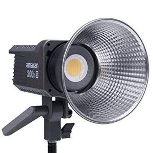 amaran 200x S 200W Bi-Color LED Video Light, 2700-6500k CRI95+, TLCI98+ Bluetooth App Control 9 Built-in Lighting Effects DC/AC Power Supply Bowens Mount Silent Fan (amaran 200xS)