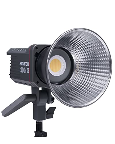 amaran 200x S 200W Bi-Color LED Video Light, 2700-6500k CRI95+, TLCI98+ Bluetooth App Control 9 Built-in Lighting Effects DC/AC Power Supply Bowens Mount Silent Fan (amaran 200xS)